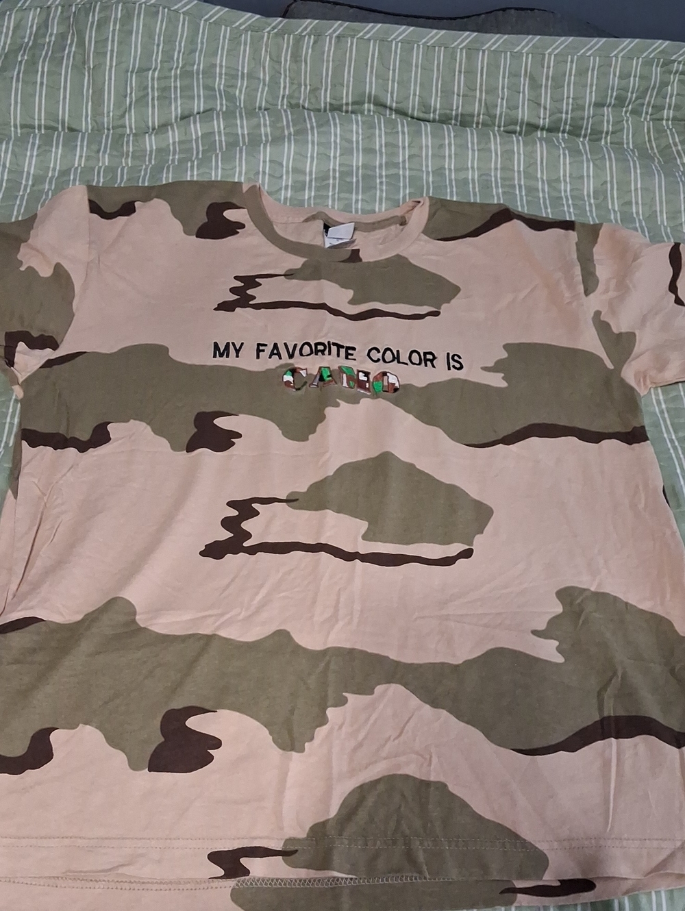 Camouflage Graphic Tee - Tan  & Olive Camo